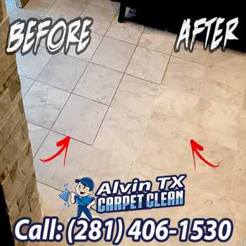 Tile And Grout Cleaning Before and After Alvin TX