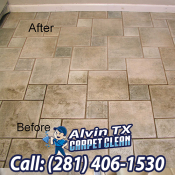 Tile And Grout Cleaning Before and After Alvin Texas